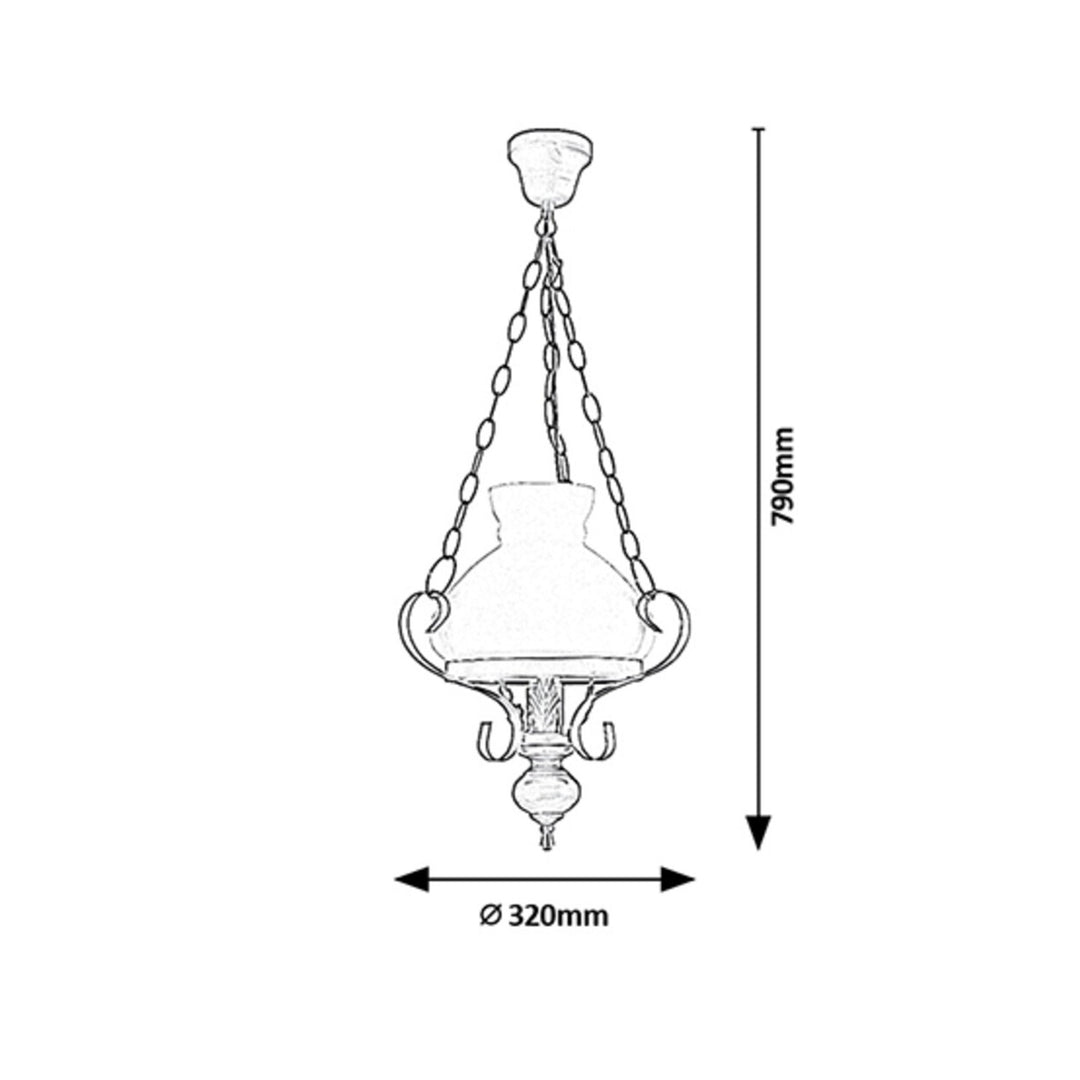 RABALUX PETRONEL candelabru suspendat lampa 7076 metal lemn sticlă