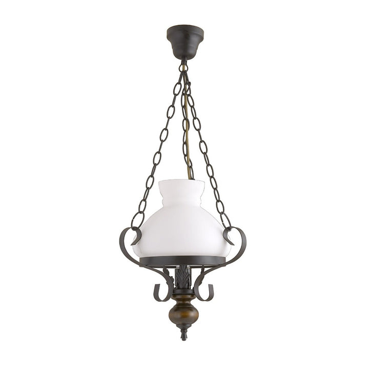 RABALUX PETRONEL candelabru suspendat lampa 7076 metal lemn sticlă