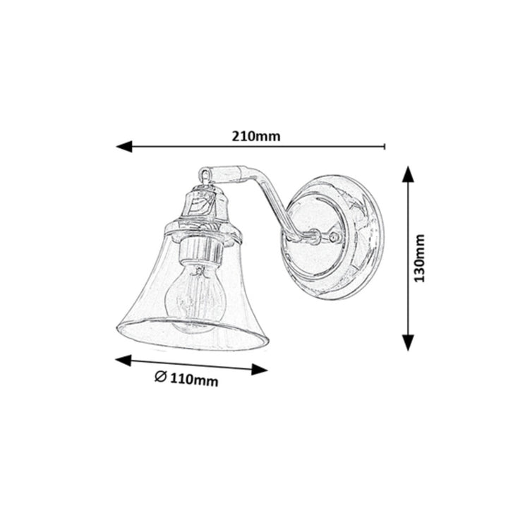 RABALUX ANTOINE 3207 ANTOINE 3207 E14 IP44 lampă de perete pentru baie