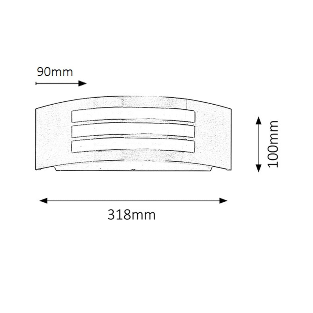 Rabalux roma 8410 lampă de perete pentru exterior - culoare crom satinat