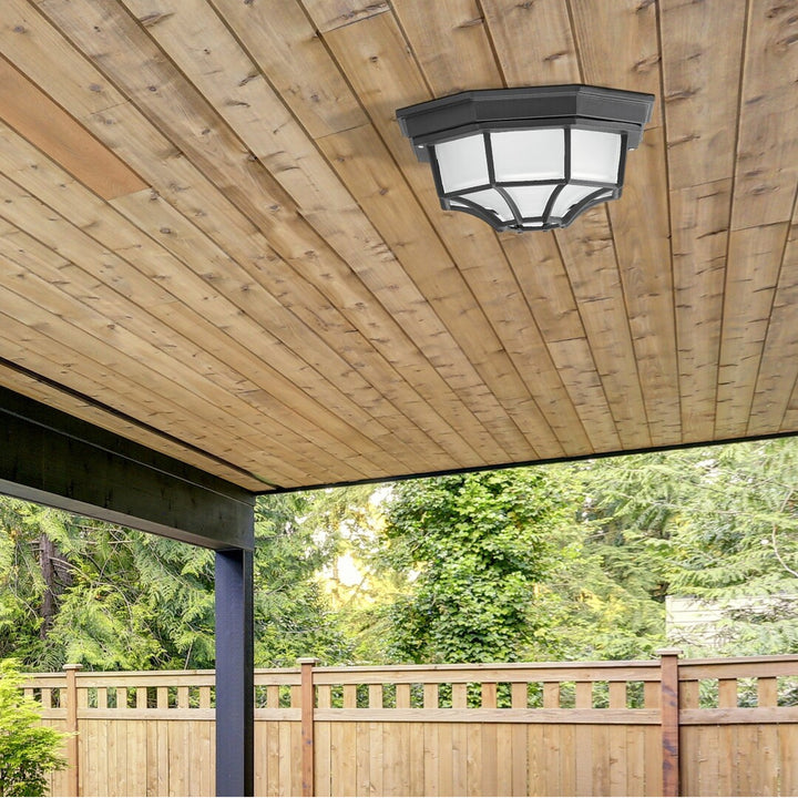Rabalux Milano plafonieră de exterior 8346 din metal și abajur din sticlă