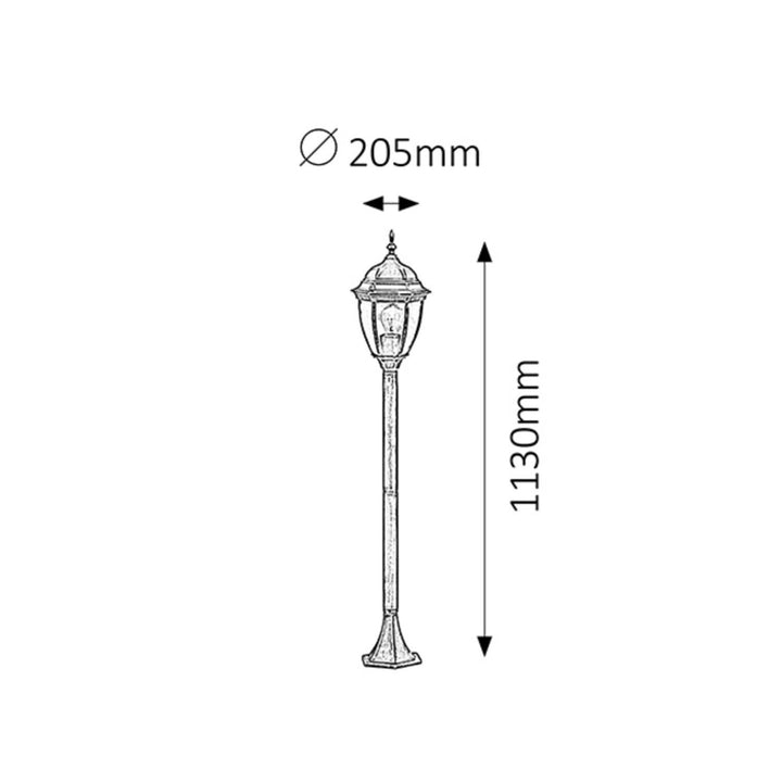 Lampă clasică aurie antică Rabalux Toronto Toronto E27 60 W IP44