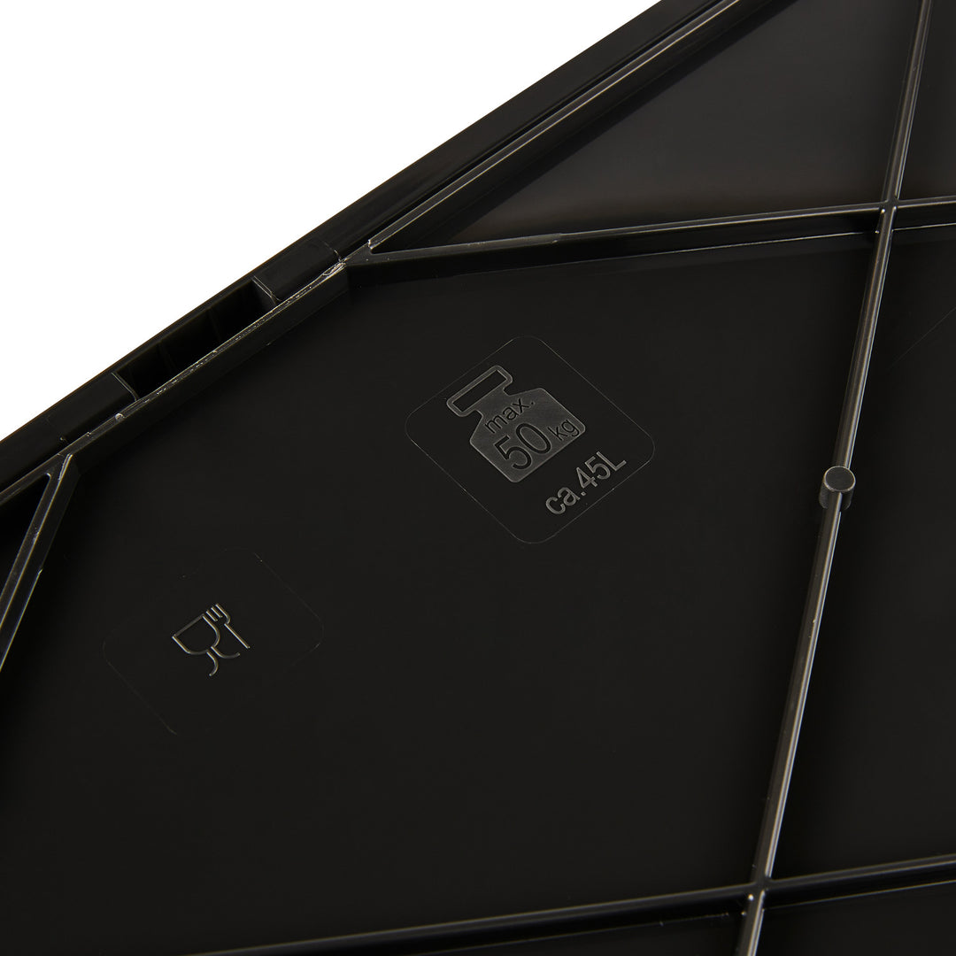 Coș de plastic pliabil argintiu deschis Keeeper până la 50 kg