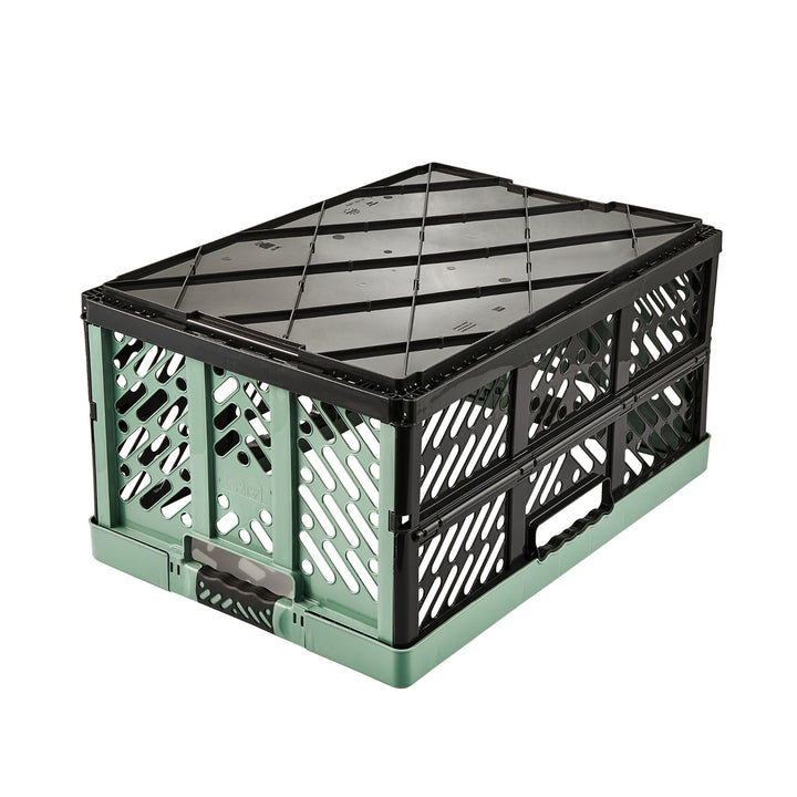 Coș de plastic multifuncțional pliabil verde Keeeper