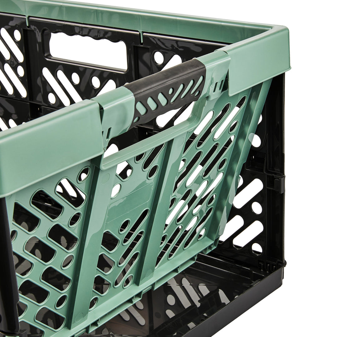 Coș de plastic multifuncțional pliabil verde Keeeper