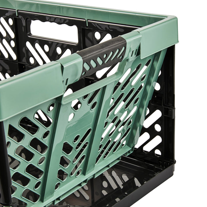 Coș de plastic multifuncțional pliabil verde Keeeper