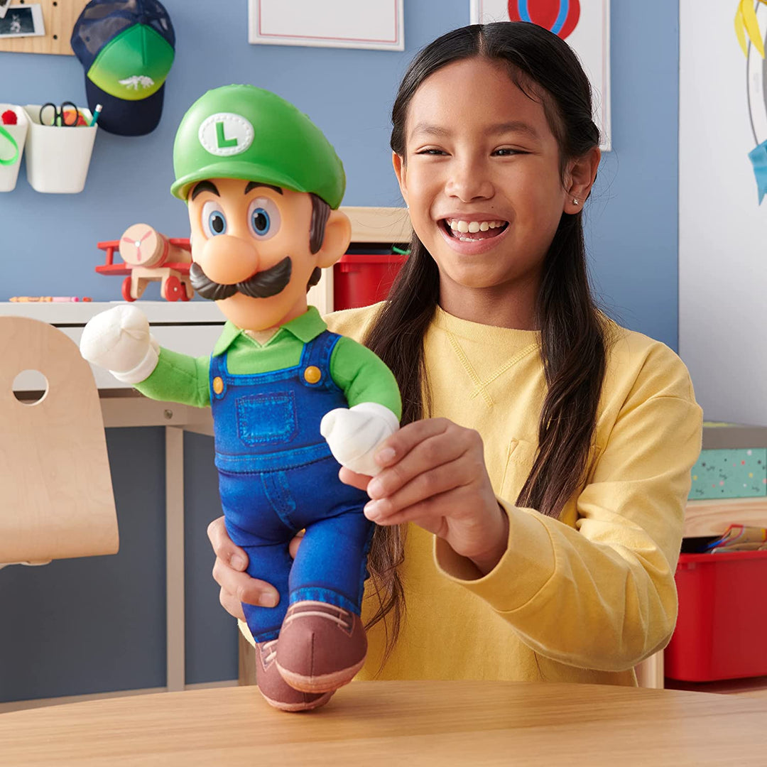 SUPER MARIO Movie Luigi, pluș, mascotă din desene animate, 30 cm