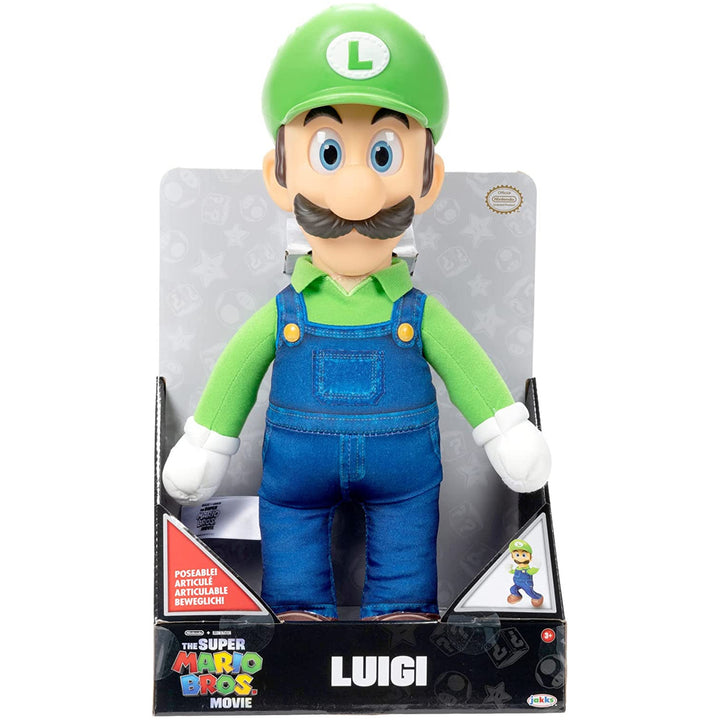 SUPER MARIO Movie Luigi, pluș, mascotă din desene animate, 30 cm