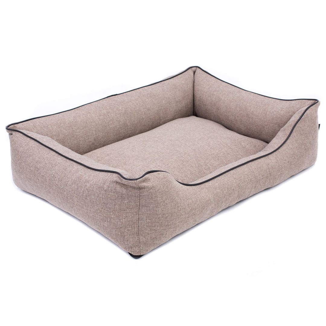 Pat de câine în bej cu margine neagră 100x75 cm Sofa Mallorca Comfort