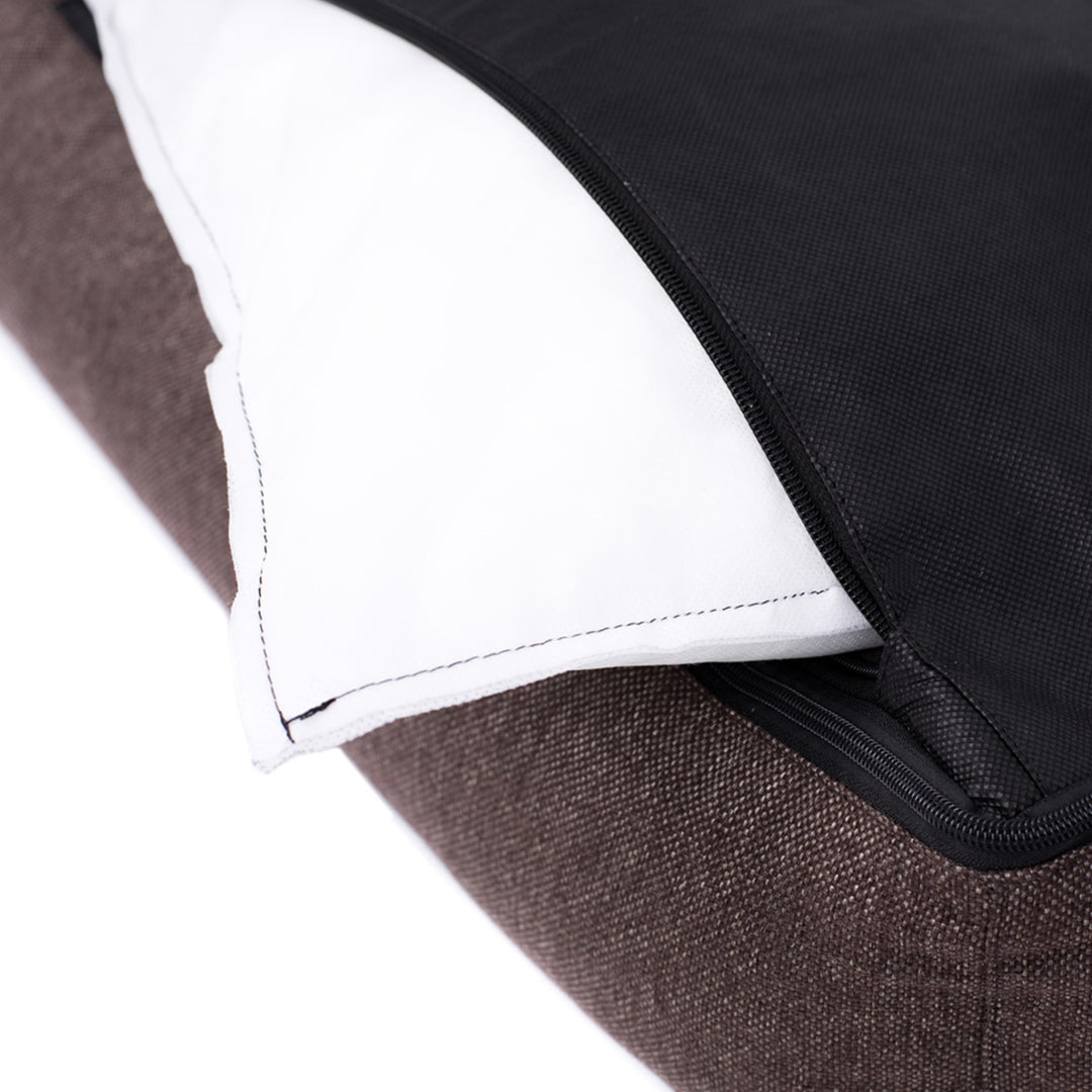 Pat de câine în bej cu margine albă 100x75 cm Mestizo Sofa Mallorca