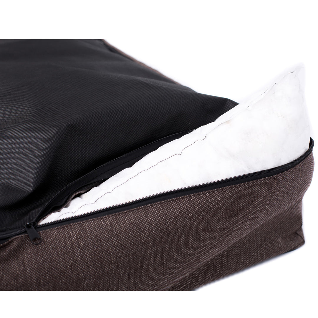Pat de câine în maro cu margine neagră 100x75 cm Mestizo Sofa