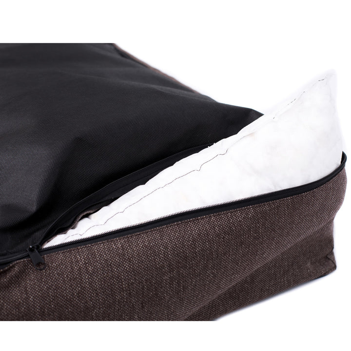 Pat de câine în maro cu margine neagră 100x75 cm Mestizo Sofa