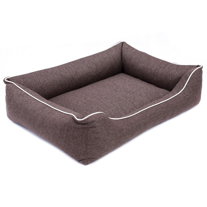 Pat de câine în maro cu margine albă 100x75 cm Mallorca Comfort Sofa