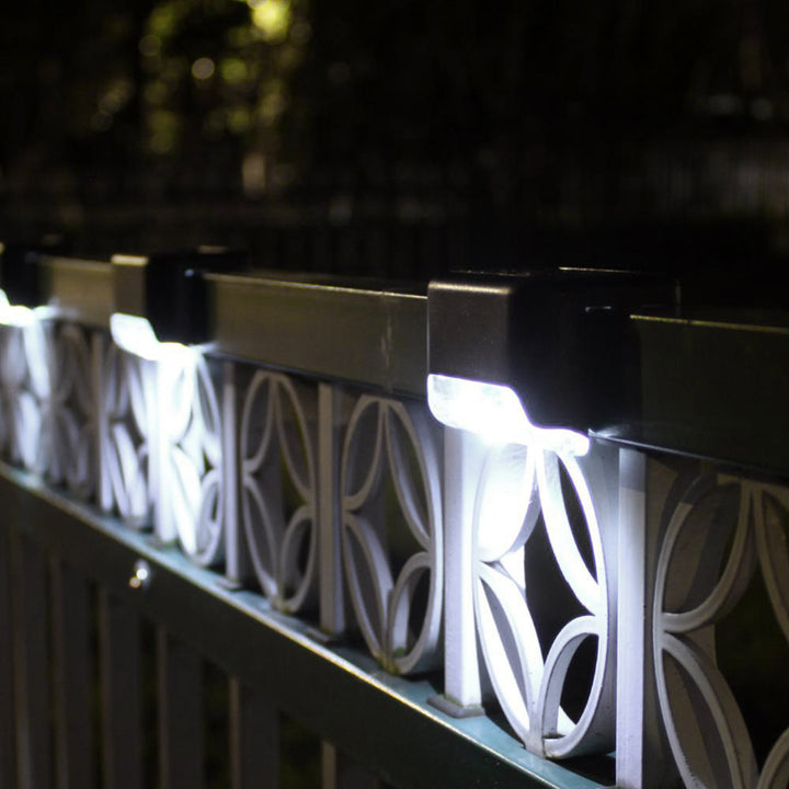4x Maclean solar LED cu LED-uri pentru scări IP44, 4000K, Ni-MH 100 mAh, 80x45x45mm, senzor de crepuscul MCE319