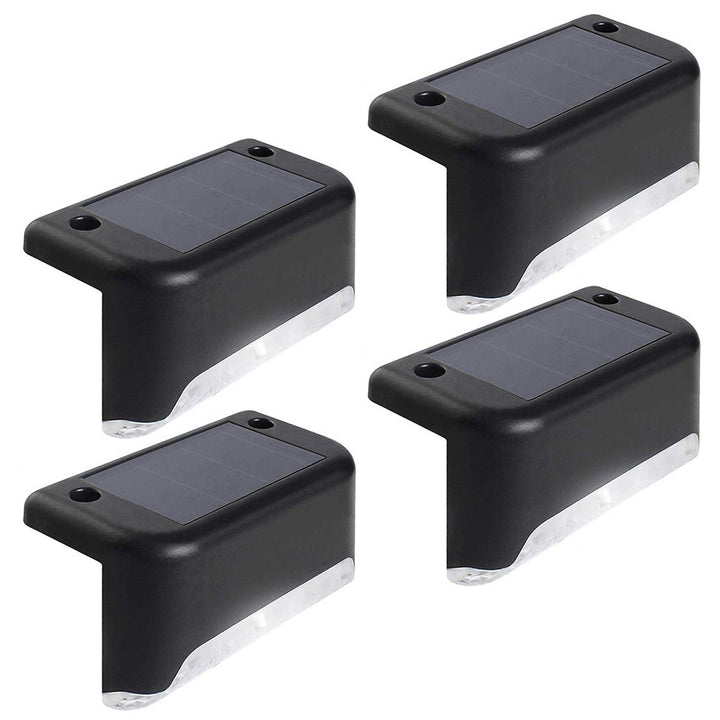 4x Maclean solar LED cu LED-uri pentru scări IP44, 4000K, Ni-MH 100 mAh, 80x45x45mm, senzor de crepuscul MCE319