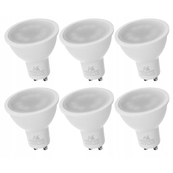 6x Maclean LED bec cu LED, GU10, 7W, 220-240V~, 50/60Hz, alb neutru, 4000K, 490 lumeni, MCE437 NW