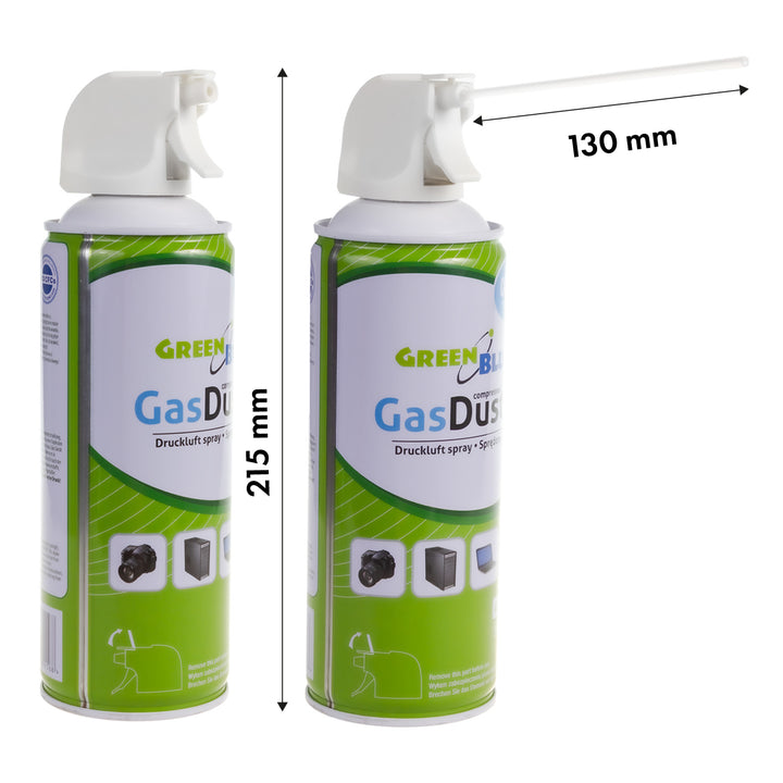 Aer comprimat GreenBlue GB400 400ml atomizor pentru pistol - spray pentru pistol, 12 bucăți