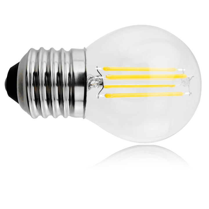 6x Maclean, bec cu filament LED E27, 6W, 230V, WW alb cald 3000K, 600lm, retro edison decorativ G45, MCE284