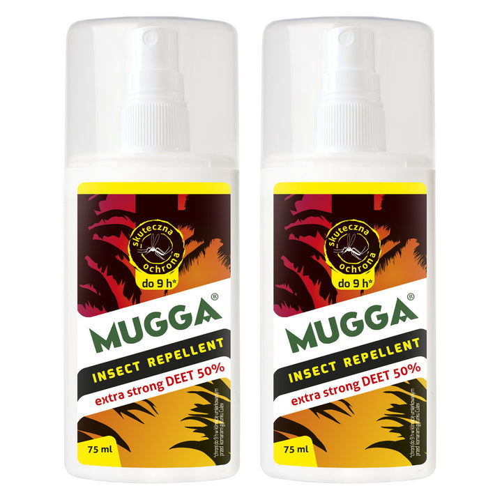 2x Mugga Spray 50% Deet repelent de insecte 75ml