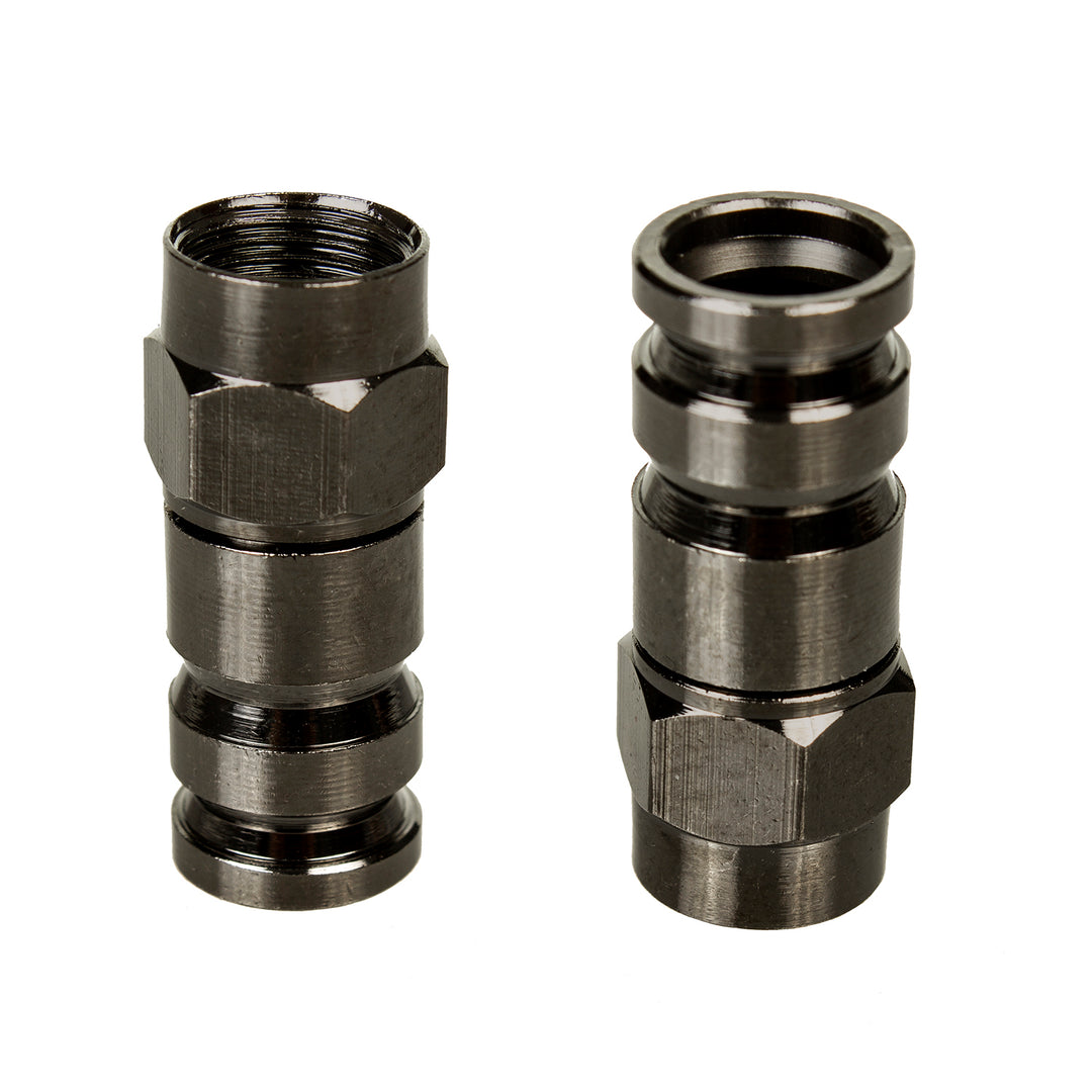 100x Maclean, conector de compresie F, RG-6, profesional, nichel, negru, MCTV-916