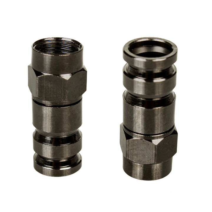 100x Maclean, conector de compresie F, RG-6, profesional, nichel, negru, MCTV-916