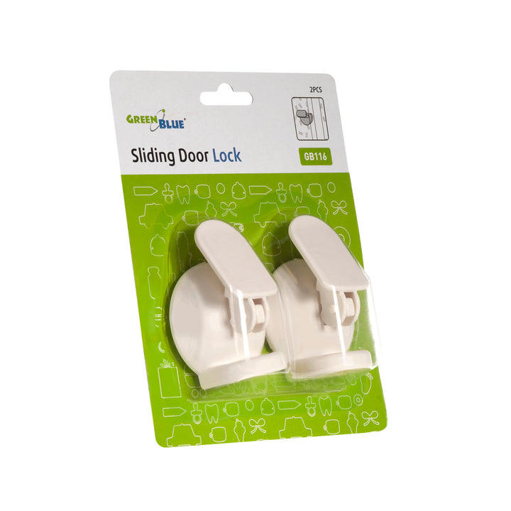 Încuietoare pentru uși glisante 12 buc GreenBlue GB116 alb