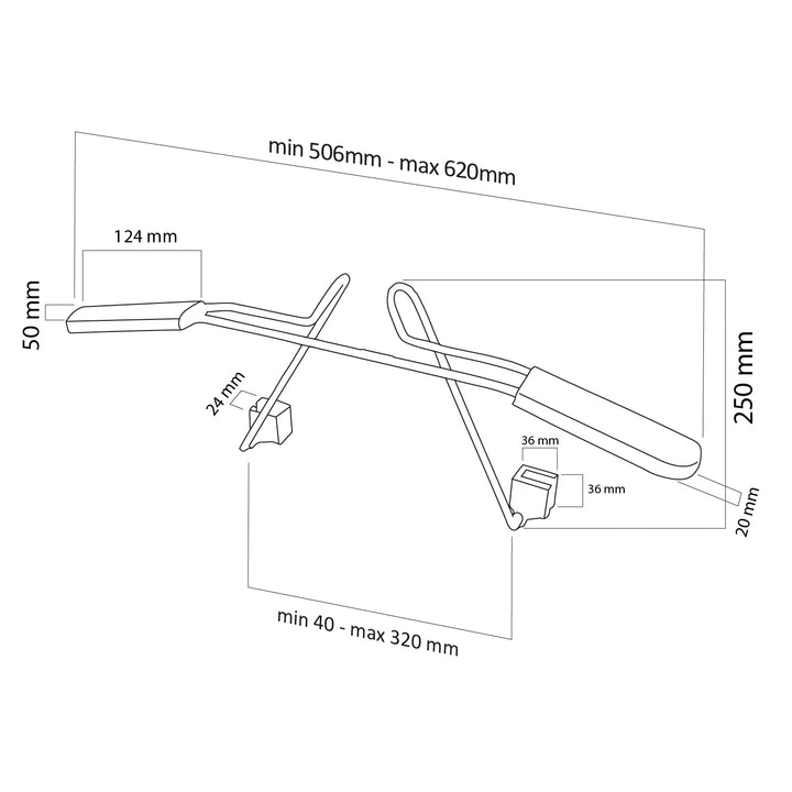 2x Maclean agățător de haine pentru mașină, montat pe tetieră, universal, MC-870