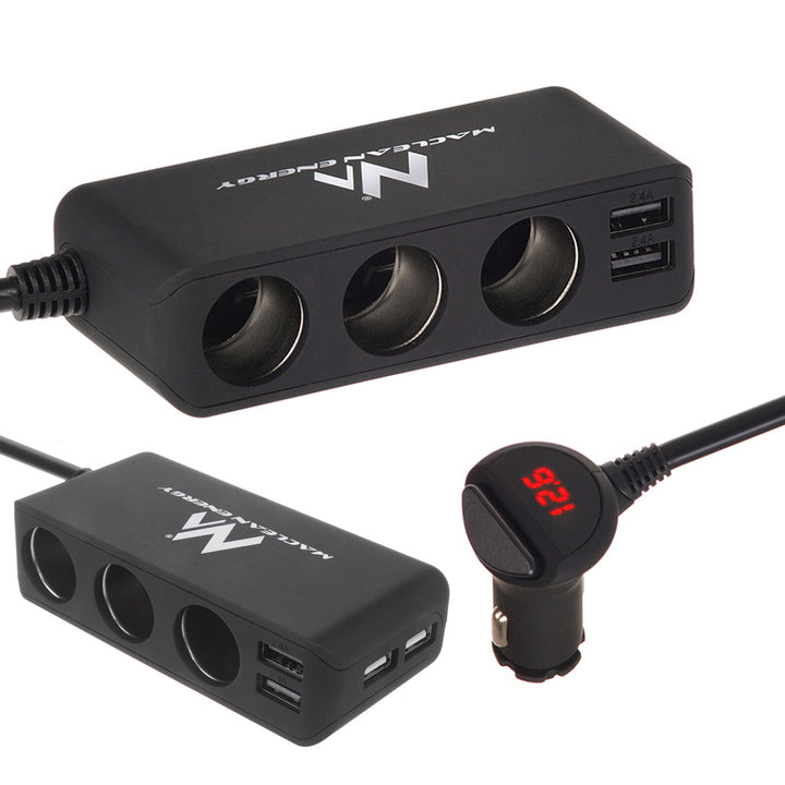 Maclean distribuitor priză brichetă auto Maclean, voltmetru, 120W