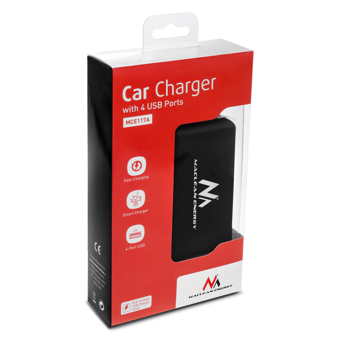 Maclean distribuitor priză brichetă auto Maclean, voltmetru, 120W