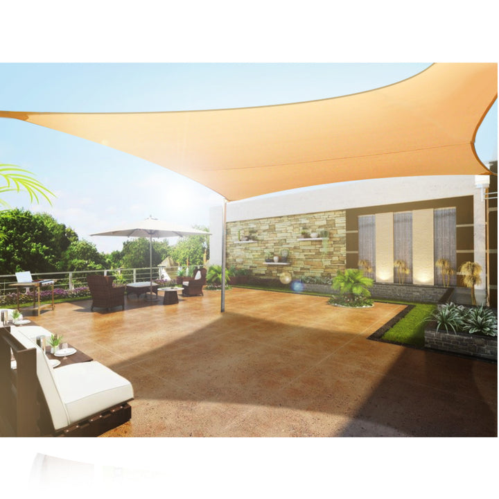 GreenBlue UV grădină umbra naviga, poliester, 5m pătrat, crem + kit de montare