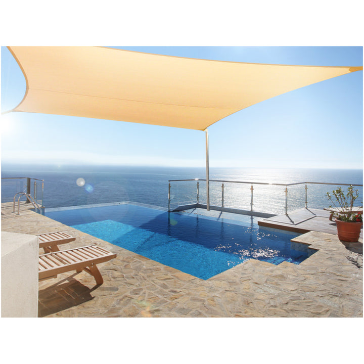 GreenBlue UV grădină umbra naviga, poliester, 5m pătrat, crem + kit de montare