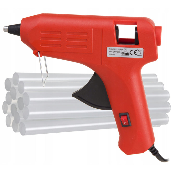 Pistol de lipit la cald MCE432 + adezivi 14 buc.