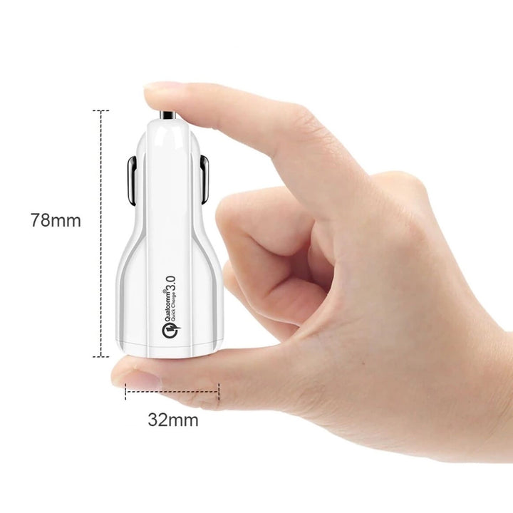 Încărcător auto Maclean, Qualcomm Quick Charge, QC 3.0 - priză 5V/3A, 9V/1.8A, 12V/1.6A, 5V/3.1A cu cablu USB Type-C