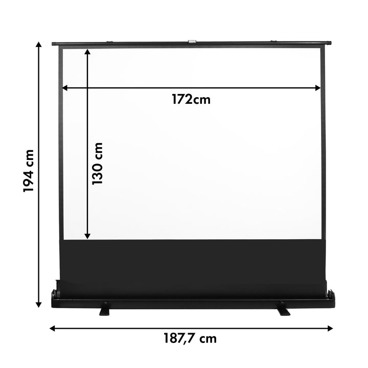 Ecran de proiecție portabil Maclean, compact, de podea, 86", 4:3, MC-963