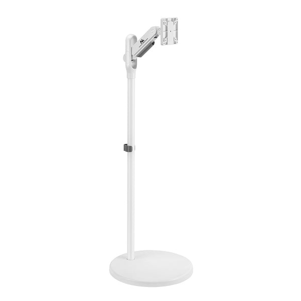 Suport mobil de podea pentru monitoare/TV, arc cu gaz, 17"-35", 2-10kg, alb