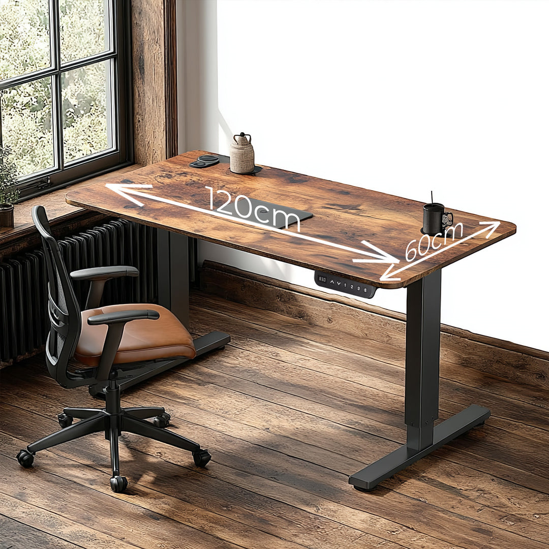 Birou ErgoOffice ER-451, 120 x 60 x 114 cm, 70 kg, maro