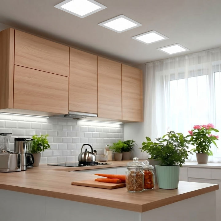 Maclean LED Plafonieră cu LED-uri, montare la culoare SLIM, 18W, alb neutru 4000K, 170*170*26mm, 1900lm, MCE374 S