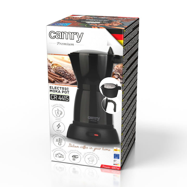 Moka Camry CR 4415B Mașină de cafea electrică Moka Camry CR 4415B 300ml pentru 6 cești de espresso