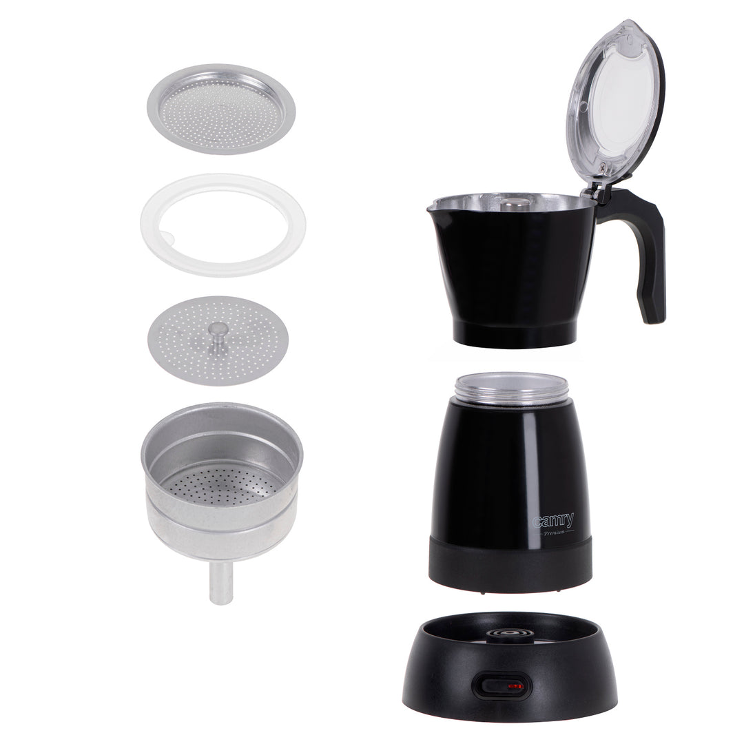 Moka Camry CR 4415B Mașină de cafea electrică Moka Camry CR 4415B 300ml pentru 6 cești de espresso