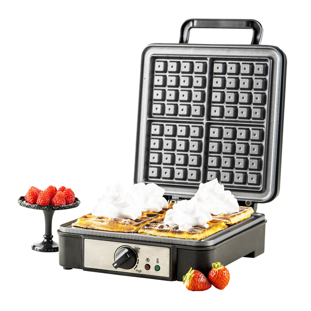 Aparat de făcut vafe Adler, pentru 4 vafe, control al temperaturii, 1800 W, AD 3049