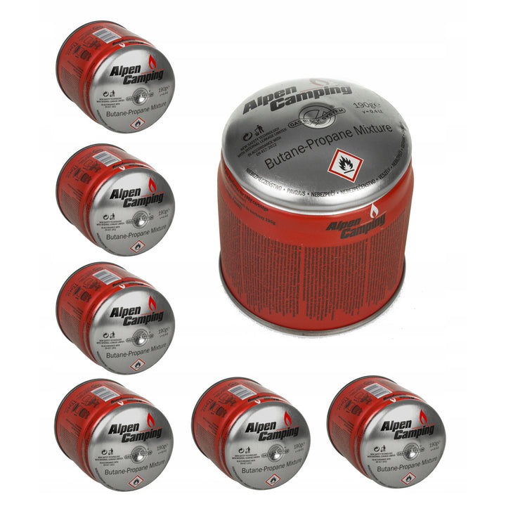 48x cartuș de gaz Alpen Camping 400ml. Certificat: Pi 0437, conform EN417, propan-butan, interval -10°c până la + 40°c, sistem GAS STOP IK006.