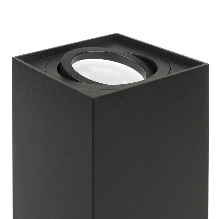 Maclean tub / corp de iluminat de suprafață, spot, cu halogen, pătrat, aluminiu, bec 5W GU10, 80x80x115mm, culoare neagră, MCE426 B +