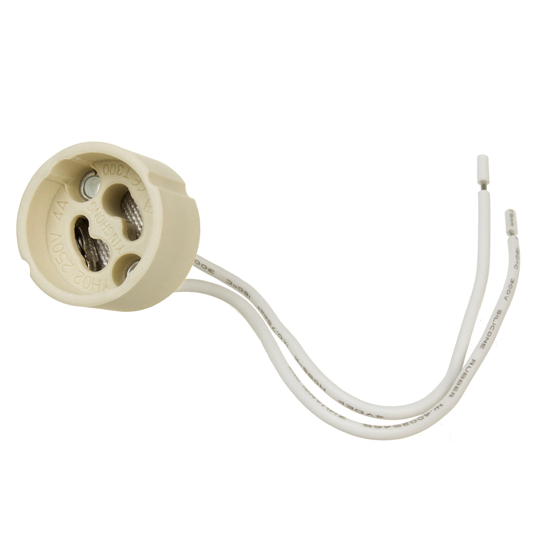 10x soclu de conectare Maclean, soclu ceramic GU10, 250V~, curent nominal maxim 2A, lungime cablu 14cm, MCE428