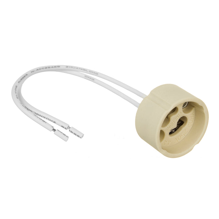 10x soclu de conectare Maclean, soclu ceramic GU10, 250V~, curent nominal maxim 2A, lungime cablu 14cm, MCE428
