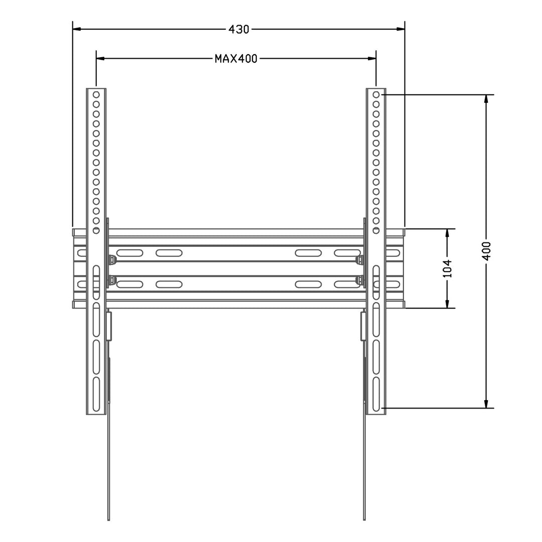 Suport TV Maclean MC-748A, 32-70", 45 kg, negru, inclinare reglabilă cu 10 grade