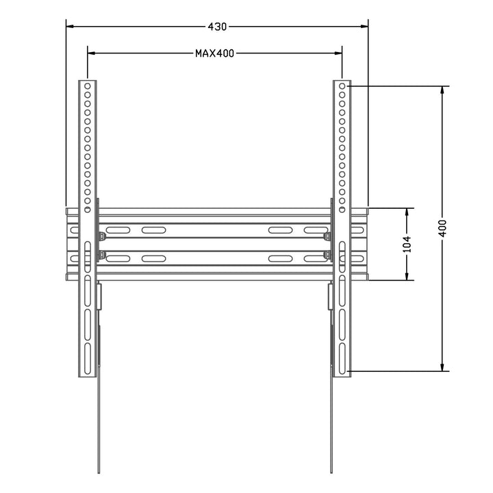 Suport TV Maclean MC-748A, 32-70", 45 kg, negru, inclinare reglabilă cu 10 grade
