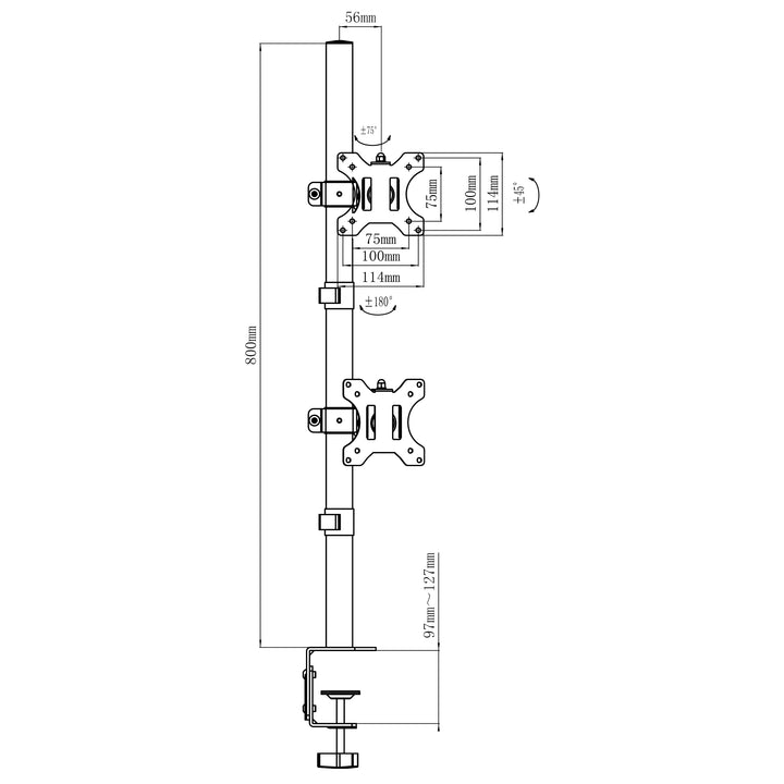 Suport pentru monitor Maclean, max. VESA 100x100, 13-27", 9 kg, MC-966