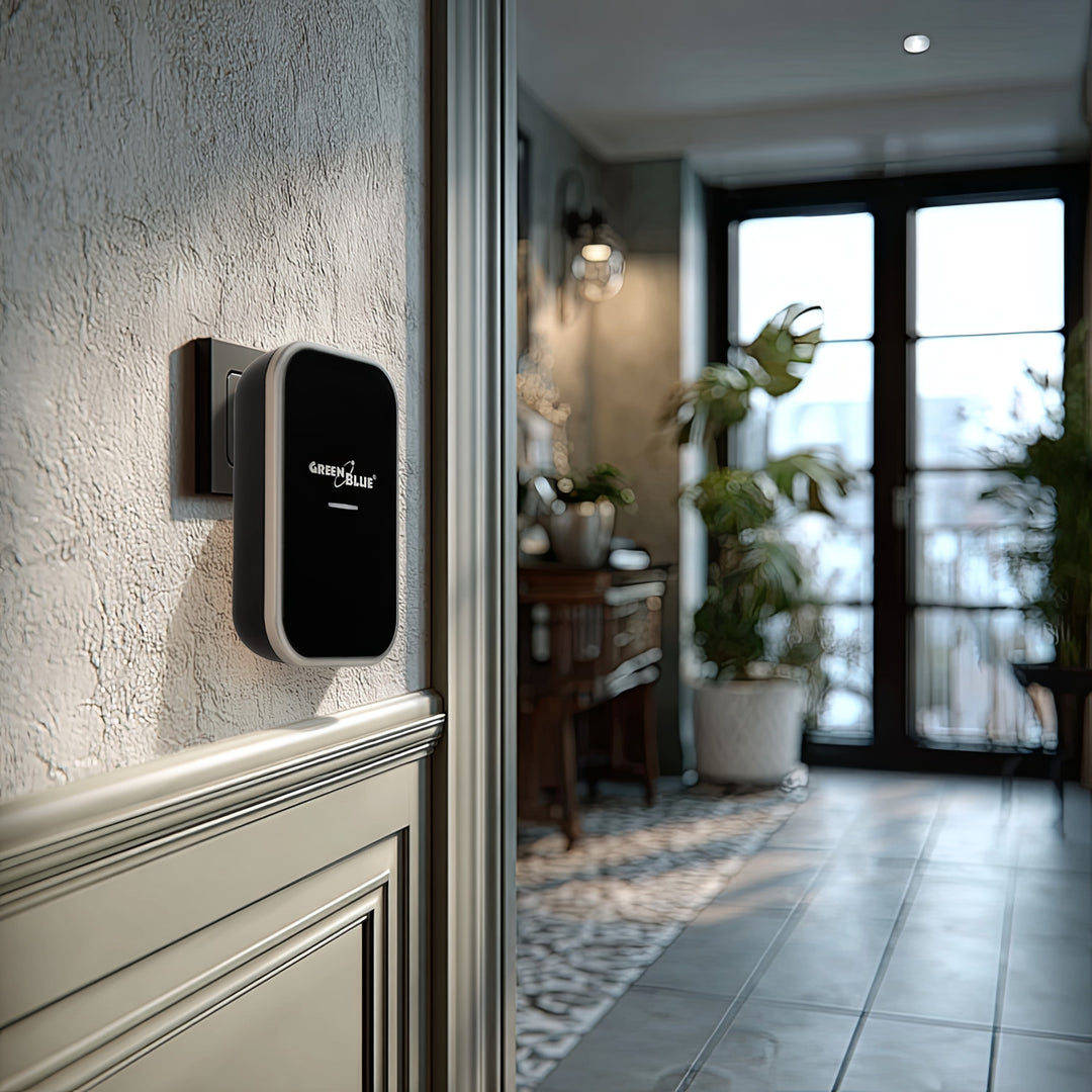 Clopot fără fir fără baterii GreenBlue kinetic kinetic, 38 de melodii, negru, rază de acțiune până la 200 m, IP44, GB157 B