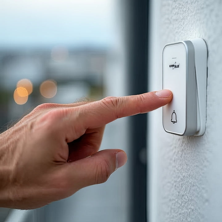 Clopot fără fir fără baterii GreenBlue kinetic, 38 de melodii, alb, rază de acțiune până la 200 m, IP44, GB157 W