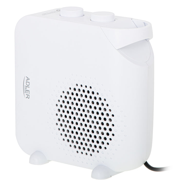 Încălzitor cu ventilator Adler, scop dublu, suflu rece, 2000W, alb, AD 7725